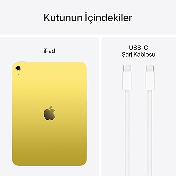 Apple 11 インチ iPad (A16)LiquidRetinaイエロー Apple A16 çipli iPad: 11 inç Liquid Retina Ekran, 128 GB, Wi-Fi 6